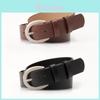 Minimalist Leather Belt For Women With Alloy Buckle And Adjustable Fit For Office Wear