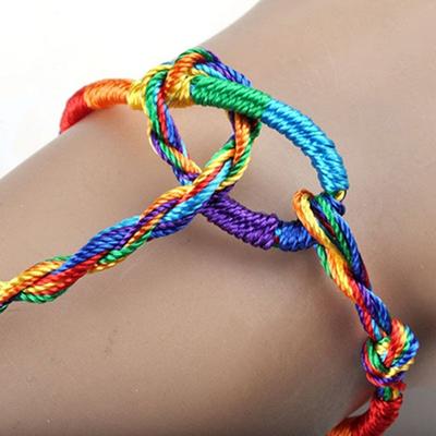 20Pcs Bracelets Knitted Strands Fashion Cord Multicolor Bracelets for Club