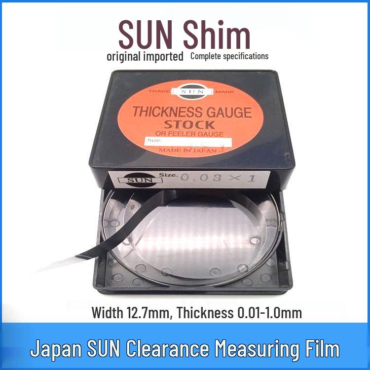 Japan Sun Shim Feeler Gauge 0.01-1.0mm Gap Measurement, 12.7mm x 135mm