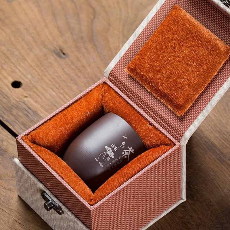 Teacup Men's special tea making Purple sand Kung Fu teacup Tea cup Master cup Single cup Firewood burning Personal special