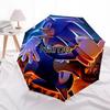1PC Sonic the Hedgehog - Custom Name Automatic Folding Umbrella - Compact 8-Rib Design, Durable Plastic & Iron, Daily Use S0106022