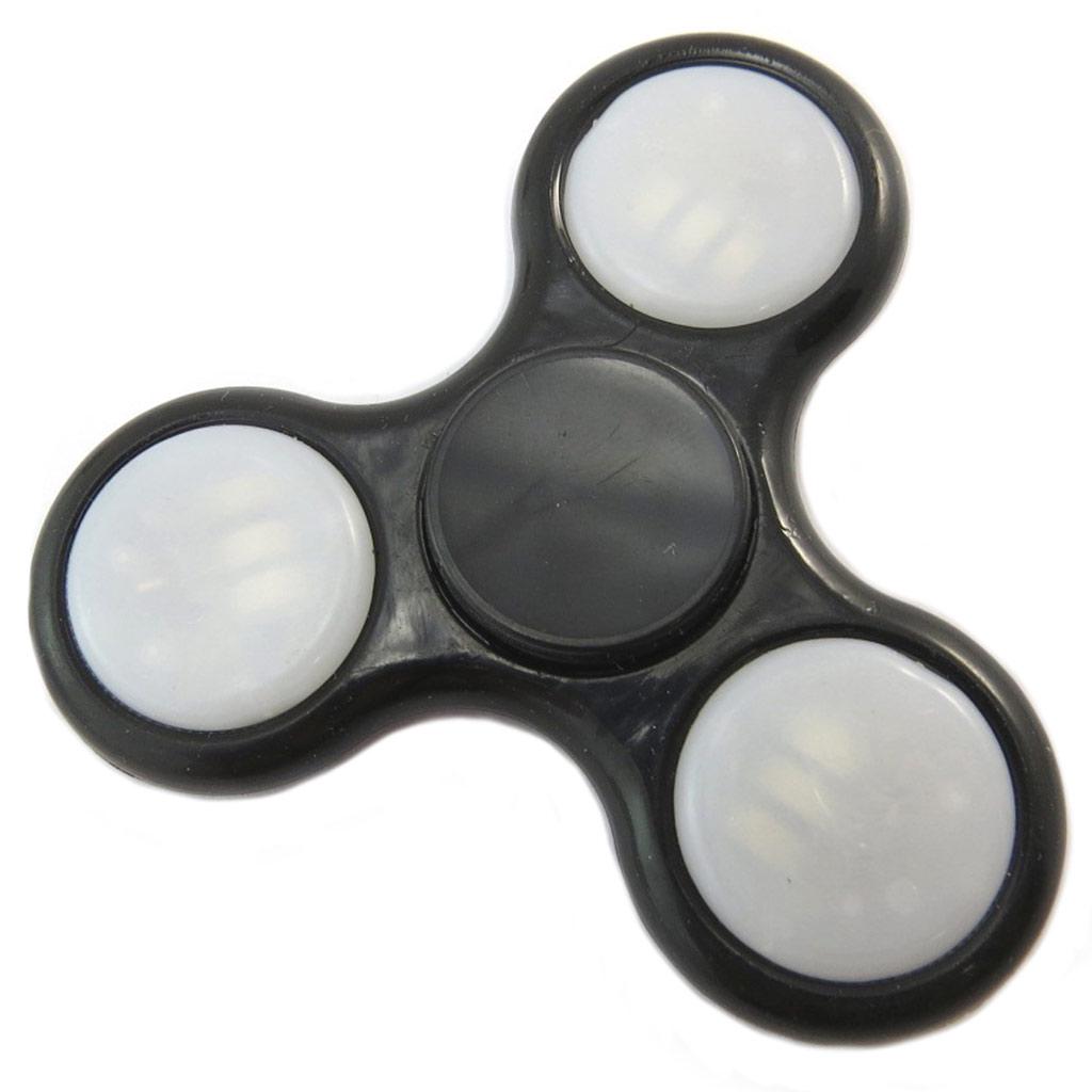 Les Trésors De Lily [P1759] - Handspinner led 'Les Lumineux' noir - 7 cm