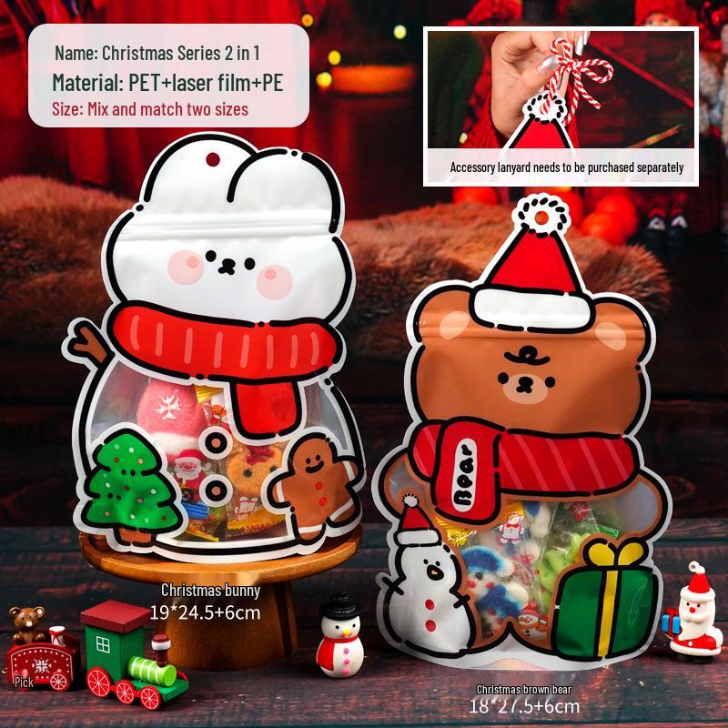 Festive Red Sock Candy Gift Bags: Christmas Self-Sealing Holiday Decoration