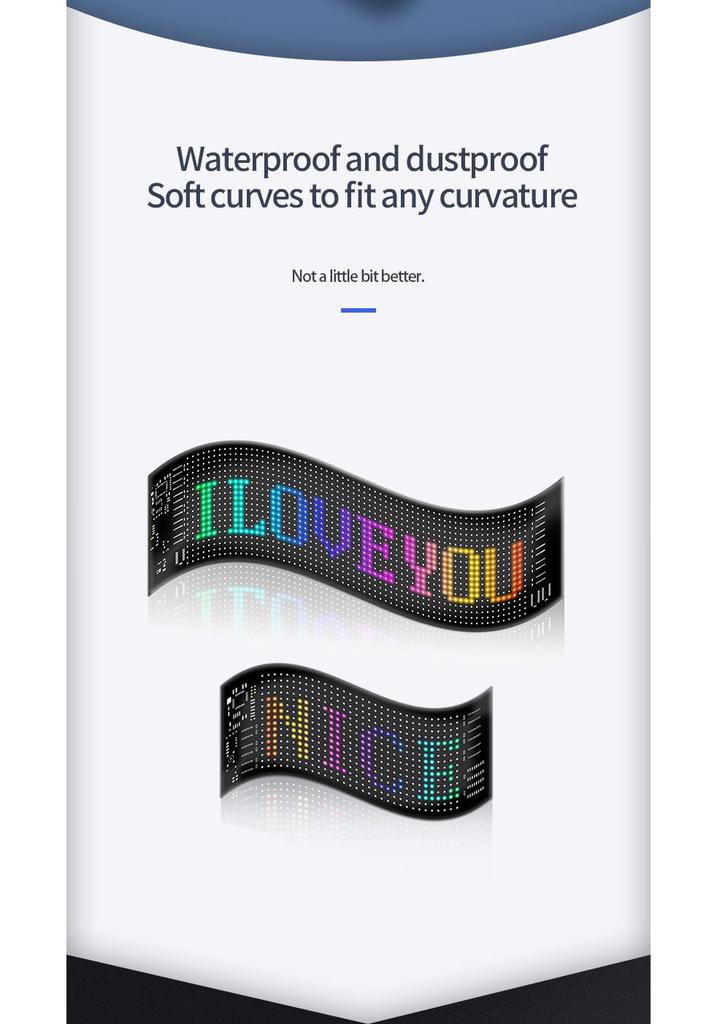 Bluetooth-Enabled LED Car Display: Soft, Flexible USB-Powered Screen for Window Advertising