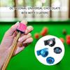 Magnetic Billiard Chalks Case Box with Fixed Clip 3-Layer Pool Chalks Holder Billiard Chalks Case Pool Snooker Accessory