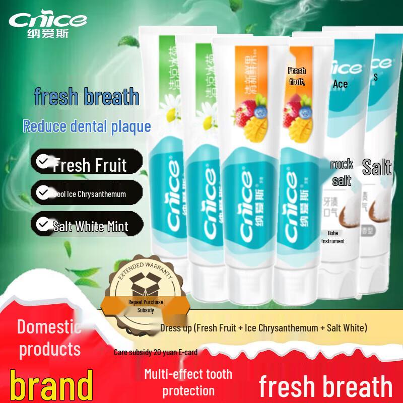 Nice Fresh Breath Toothpaste 6-Pack