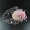Bride Headdress Feathers Fascinator Hat Sinamay Feathers Party Mesh Hair Band  Lady