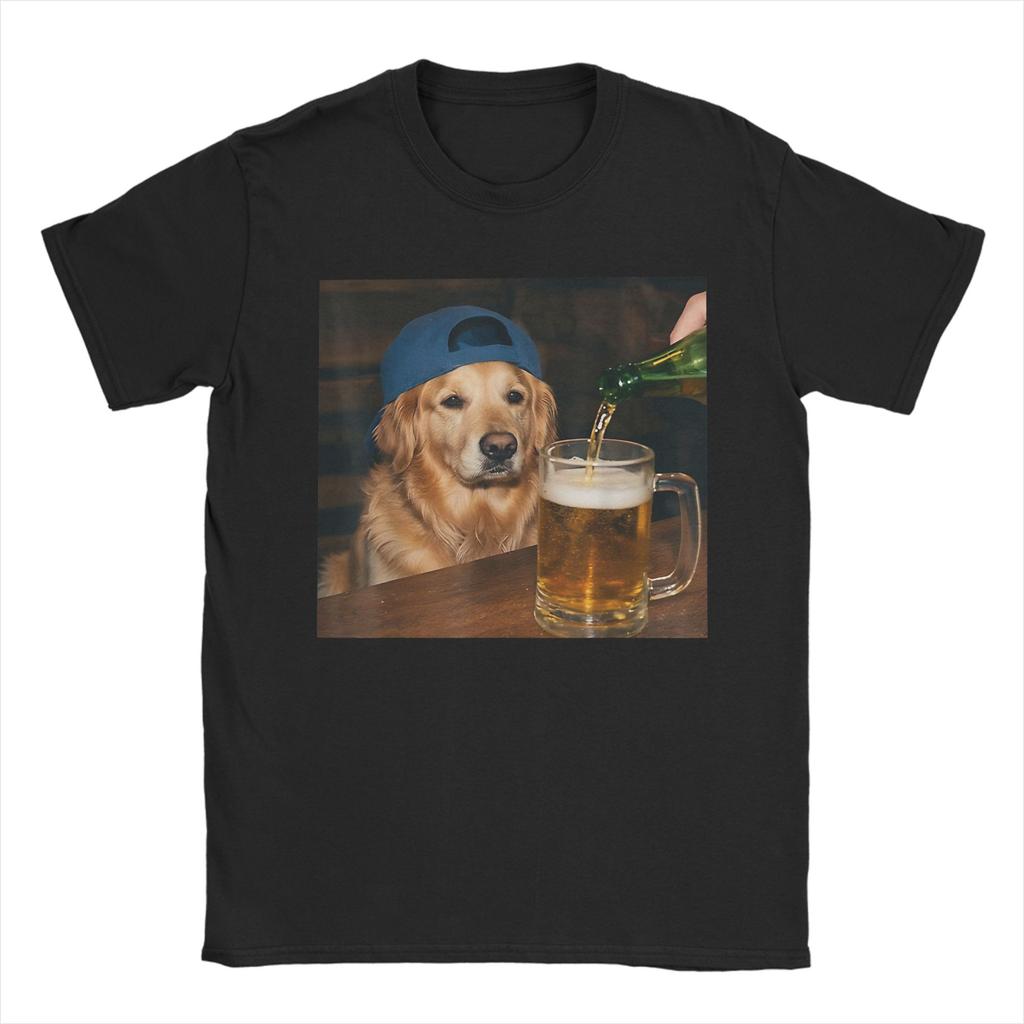 Unisex Unisex T-Shirt Lustiger Patriotischer Zwergspitz Hund Trinkt Bier Amerikanische Reine Baumwolle T-Shirts Rundhals Kleidung Große Größen