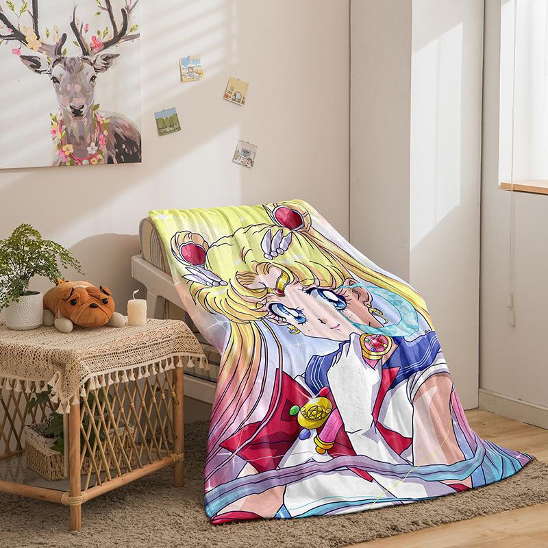 Cartoon Beautiful Girl Series Double-Sided Flannel 3D Digital Printing Blanket Blanket
