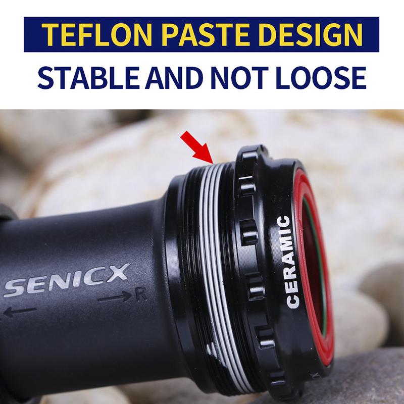 SENICX T47 Ceramic Bottom Bracket 68mm Shell Width Road Bike Central Movement Fit fo SRAM DUB Crankset with 28.99mm Dustproof BB