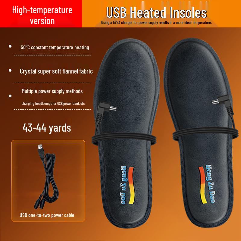 USB vyhřívané vložky: Samozahřívací elektrické vložky do bot pro muže a ženy – Konstantní teplota pro zimní pohodlí.