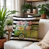 Warm Home Soft Furnishing Sofa Pillows Spring Plants Flowers Bay Window Cushions Office Seat Linen Pillows
