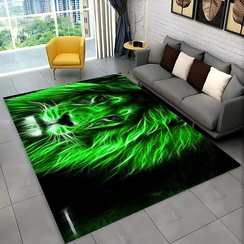 3D Dream Lion Animals Cartoon Carpet Rug for Home Living Room Bedroom Sofa DoormatDecor,Kid Play Area Rug Non-slip Floor MatGift
