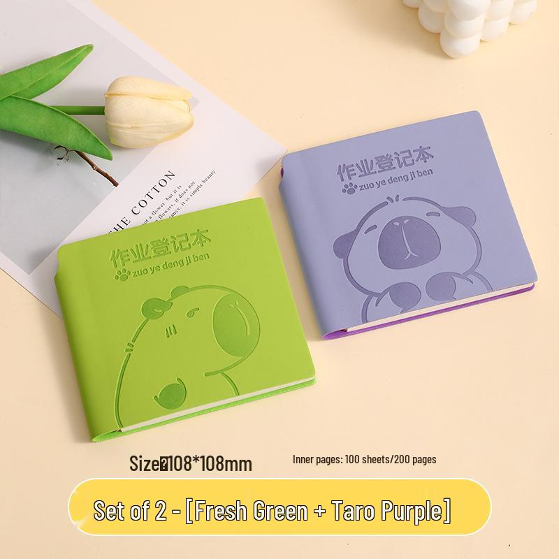 Yaoji First Grade Homework Record Book with Pen Holder - Thickened and Portable for Primary Students