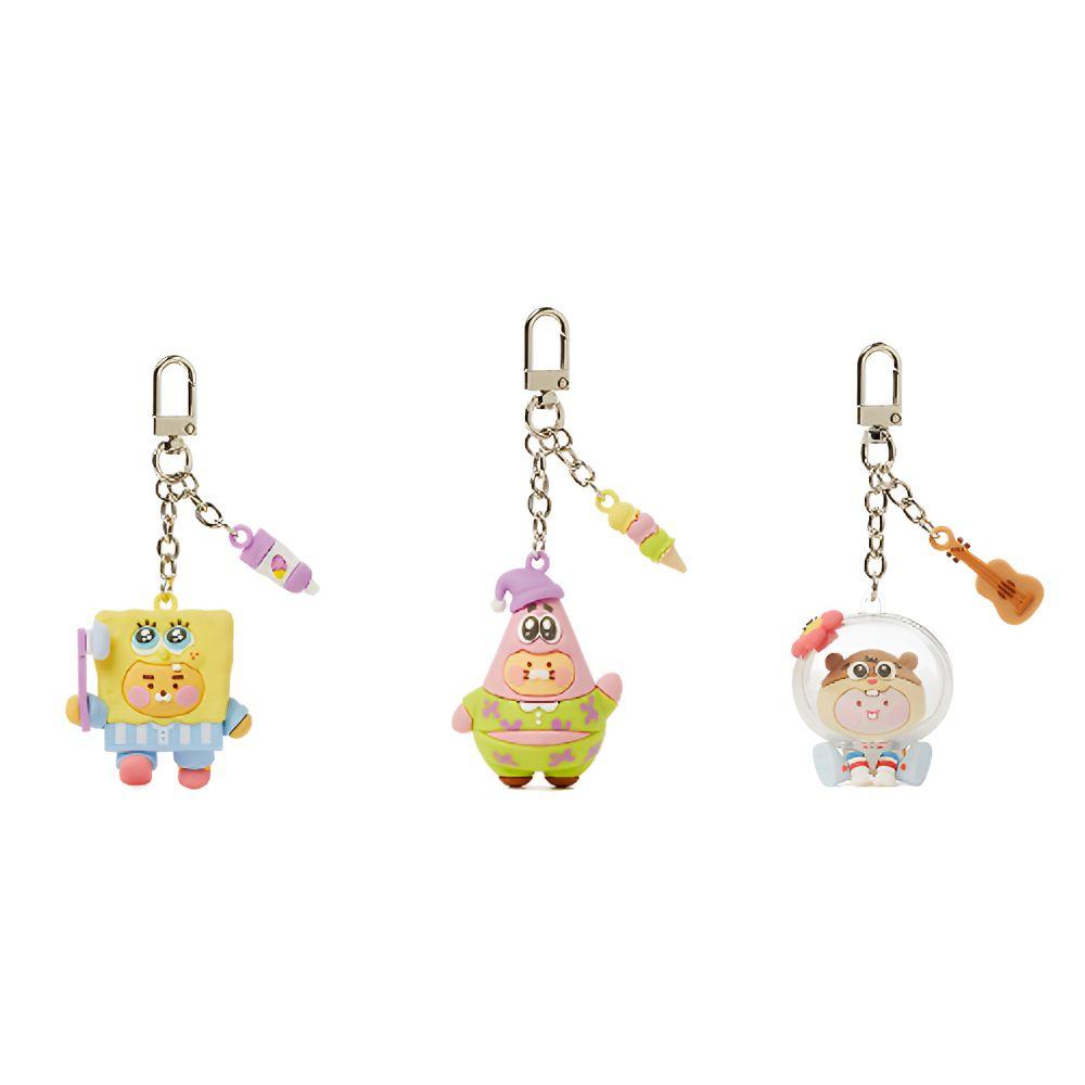 SpongeBob X Kakao Friends Malý Ryan Dětský SpongeBob Figurka Klíčenka PVC Roztomilá Kawaii Mini Panenka Klíčenka
