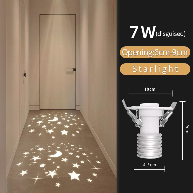 

Скандинавский ремонт дома встраиваемый точечный потолочный светильник проекция узор снежной звезды дом коридор даунлайт