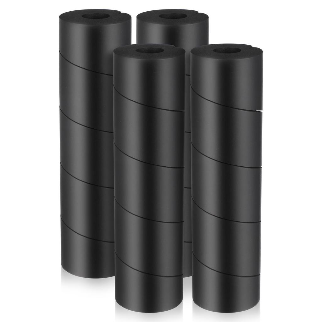 4-Pack Adjustable EPDM Rubber Bed Frame Toe Protectors Black Slip-On Furniture Leg Covers with Thick Cushioning for Indoor Home Use
