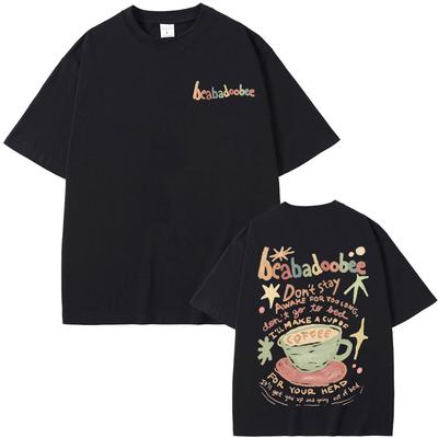 Beabadoobee Graphic Print T-shirt Men Women Fashion Vintage Oversized T Shirts Unisex Casual Pure Cotton Tshirt Y2k Streetwear