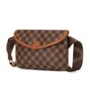 Fashionable Coffee Colored Checkerboard Bag for Women  New Autumn and Winter Fashion Envelope Bag  Broadband One Shoulder Slant Straddle Bag