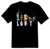 Freiheit, Waffen, Bier, Titten LGBT wir können hinter schwarz oder weißem T-Shirt stehen