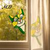Sunlight Catching Cat Sticker Stained Glass Window Cling, Vintage Colorful Kitty Decal, Removable Static Cling for Door Wall Car, UV-Resistant