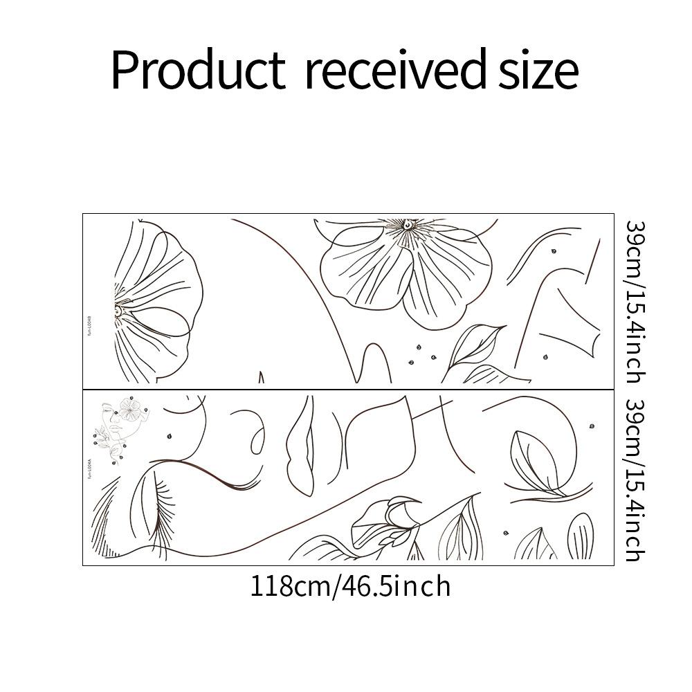 

Fun-L004 Раскрашенные вручную линии Красота Спальня Гостиная Фон Ландшафтный дизайн Декоративные настенные наклейки Наклейки 39*118CM*2PCS/fun-L004