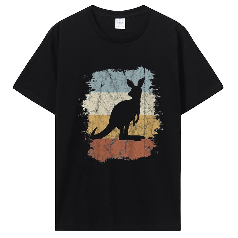 Den Austrálie Vtipné Australské Klokan Vintage Trička Bavlna Streetwear Krátký Rukáv Narozeninové Dárky Tričko Pánské Oblečení