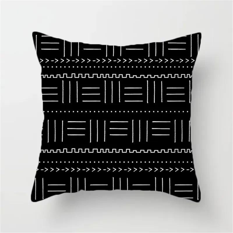Black Line Decorative Pillowcase Living Room Office Ornaments Home Pillowcase