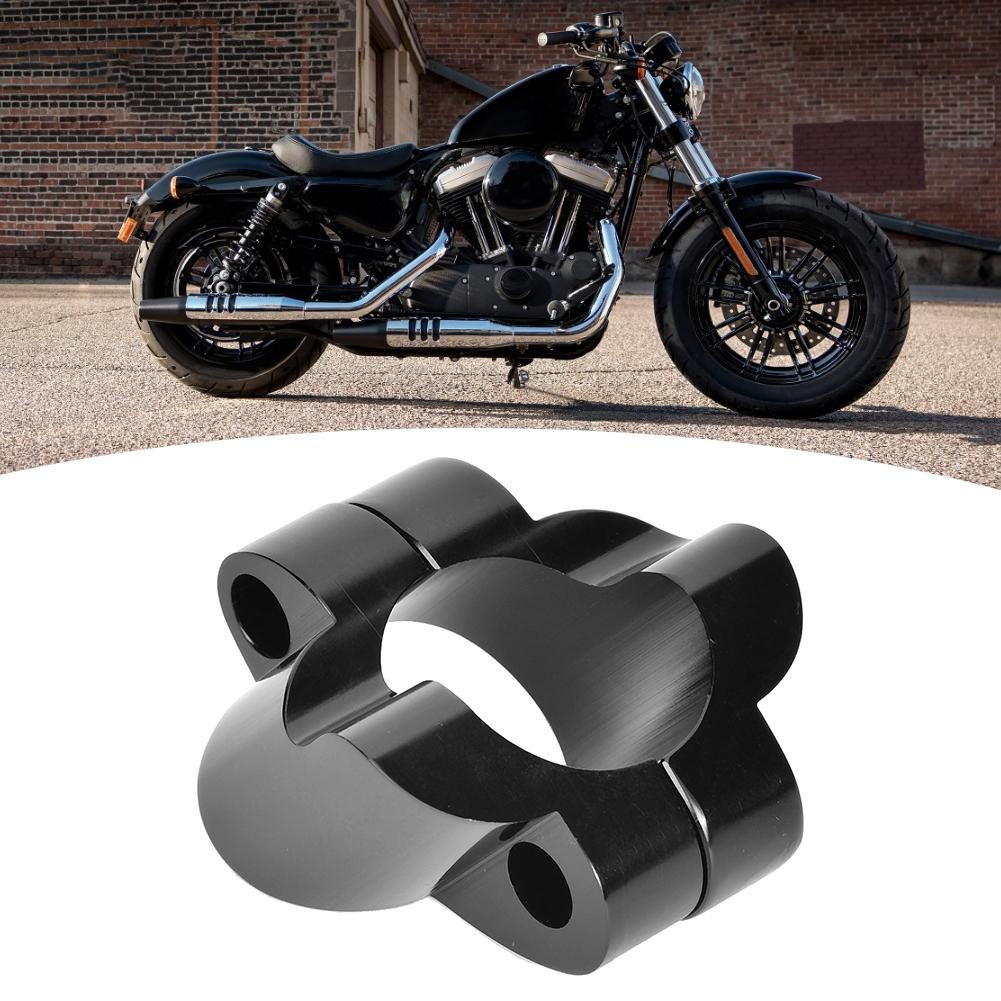 Adaptador de Altura Elevador de Manillar de Motocicleta de Aluminio Compatible con Forty Eight XL1200X Negro