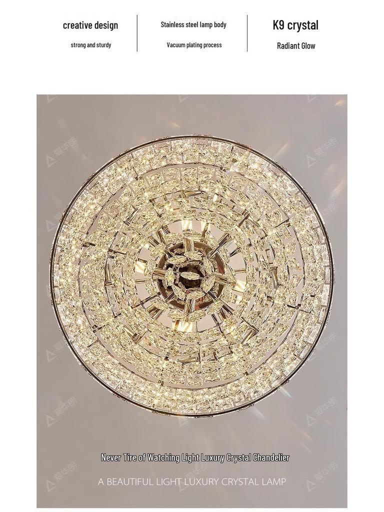 2025 Romantic Crystal Petal Chandelier - Cream Style, Warm Luxury for Living Room/Bedroom