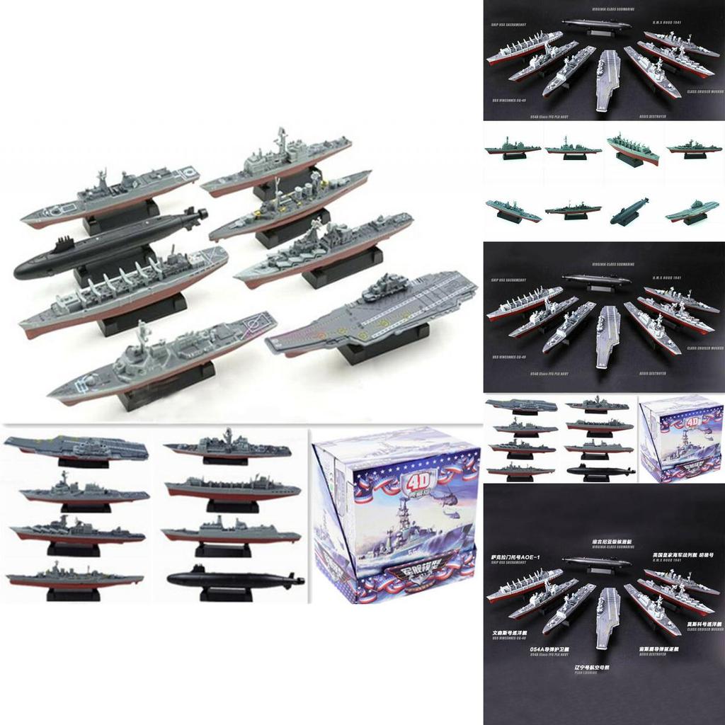 Engaging 4d Assembled Battleship Warship Model Craft For Young Military Enthusiasts