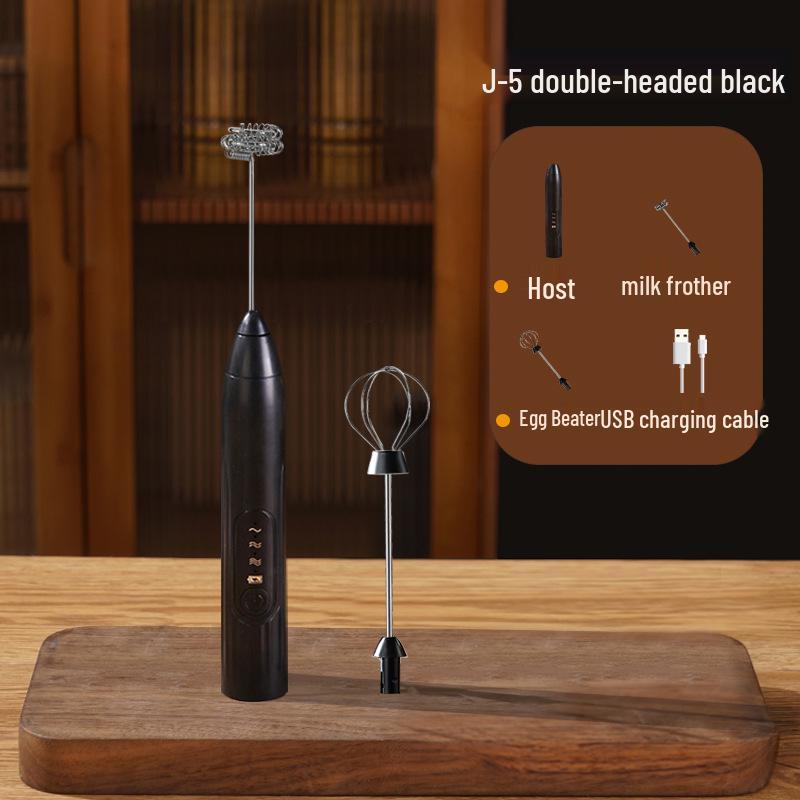 Nuevo Batidor de Leche Eléctrico de Acero Inoxidable y Mezclador Portátil