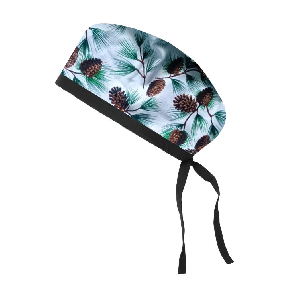 Adjustable Cotton Surgical Cap with Cartoon Print for Women and Men