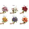 7 Heads Simulation Flower Rose Silk Petals Faux Flower Holding Bouquet Flower  Wedding Ornament