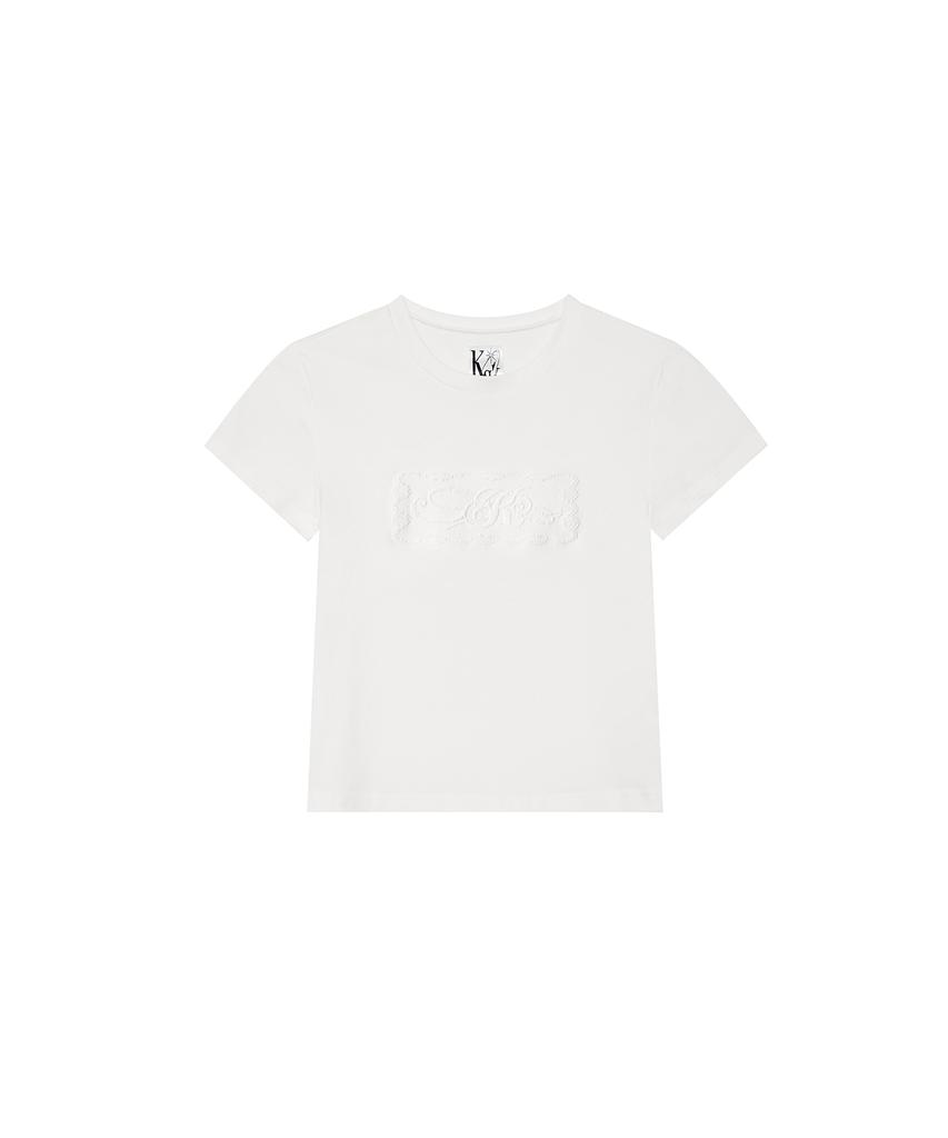 Kasiko Embossed Baby Tee White