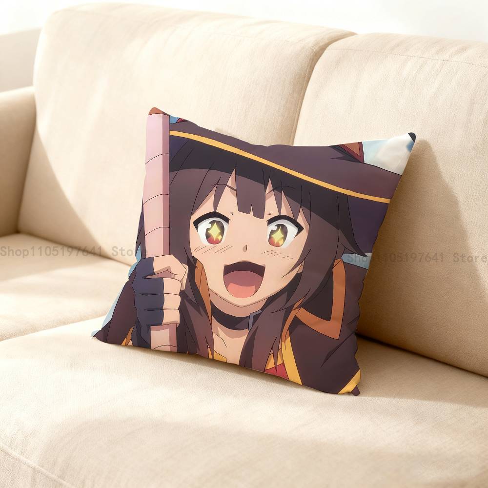Megumin Anime K-KonoSubaS Kuddfodral Kuddeöverdrag Heminredning Födelsedagspresent Kuddfodral