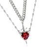 Elegant Heart Dagger Designs Necklace Charming Heart Dagger Necklace with Crystal Highlights for Special Occasions