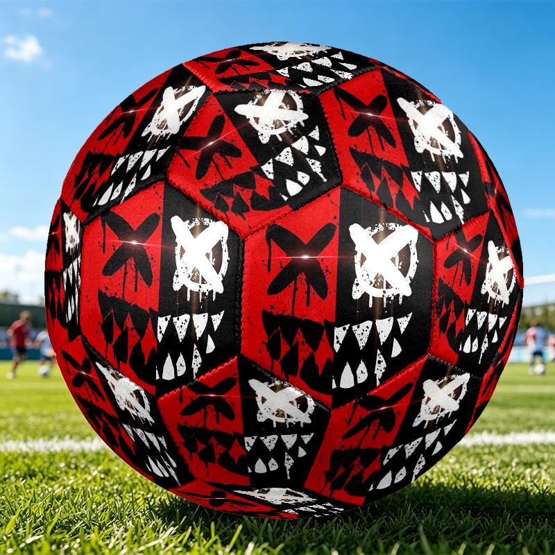 Size 5 Soccer Ball - Outdoor Sport Football with Gaming Pattern, Ideal Gift for Birthdays, Christmas, Father's Day, Graduation