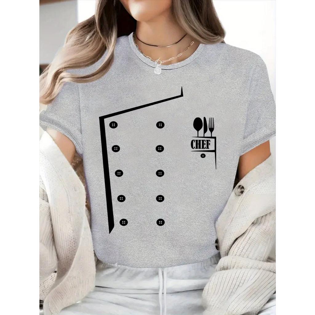 One-Piece Chef Printed T-Shirt, Cooking T-Shirt, Chef Team T-Shirt, A Gift for Chefs, Kitchen Chef T-Shirt