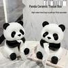 Panda Keramik Taschentuchboxhalter - Kreativer Cartoon Servietten Spender für Wohnzimmerdeko