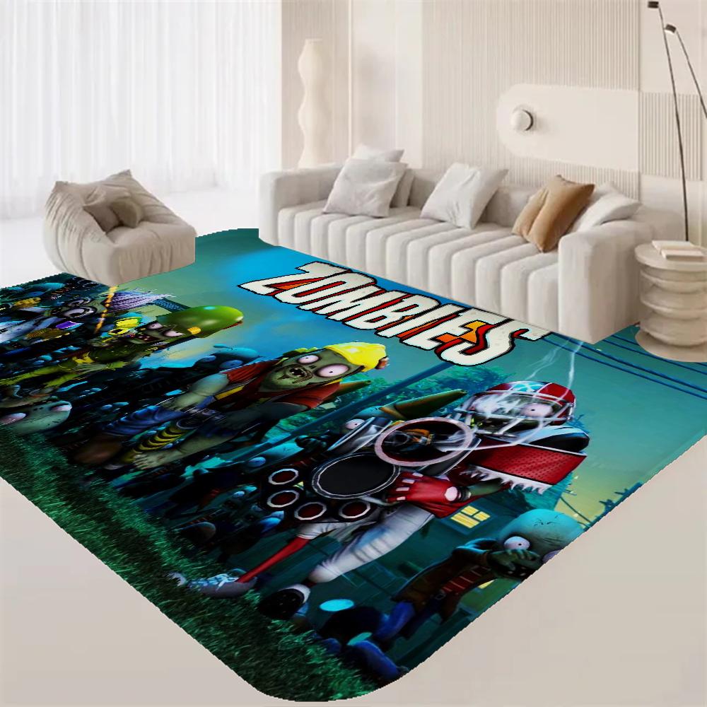 P-plant Vs Z-zombie Floor Mat Rectangle Anti-slip Home Soft Badmat Front Door Indoor Outdoor Mat Hotel Decor Mat