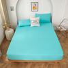 1 Piece of Solid Color Bed Sheet for Bedroom 100%Polyeste Elastic Band Around Bedding Fitted Sheet Only (excluding Pillowcases)