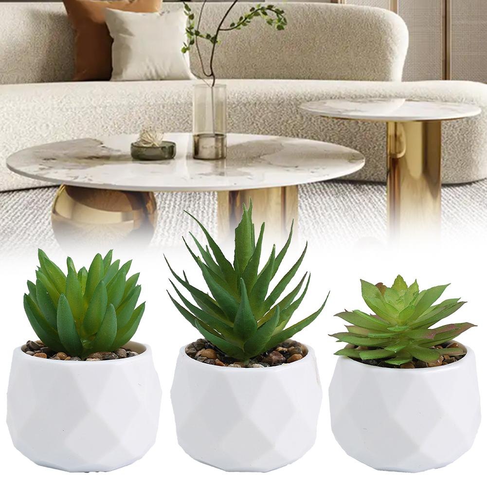 Artificial Succulents Decorative Flower Pot Elegant Design
