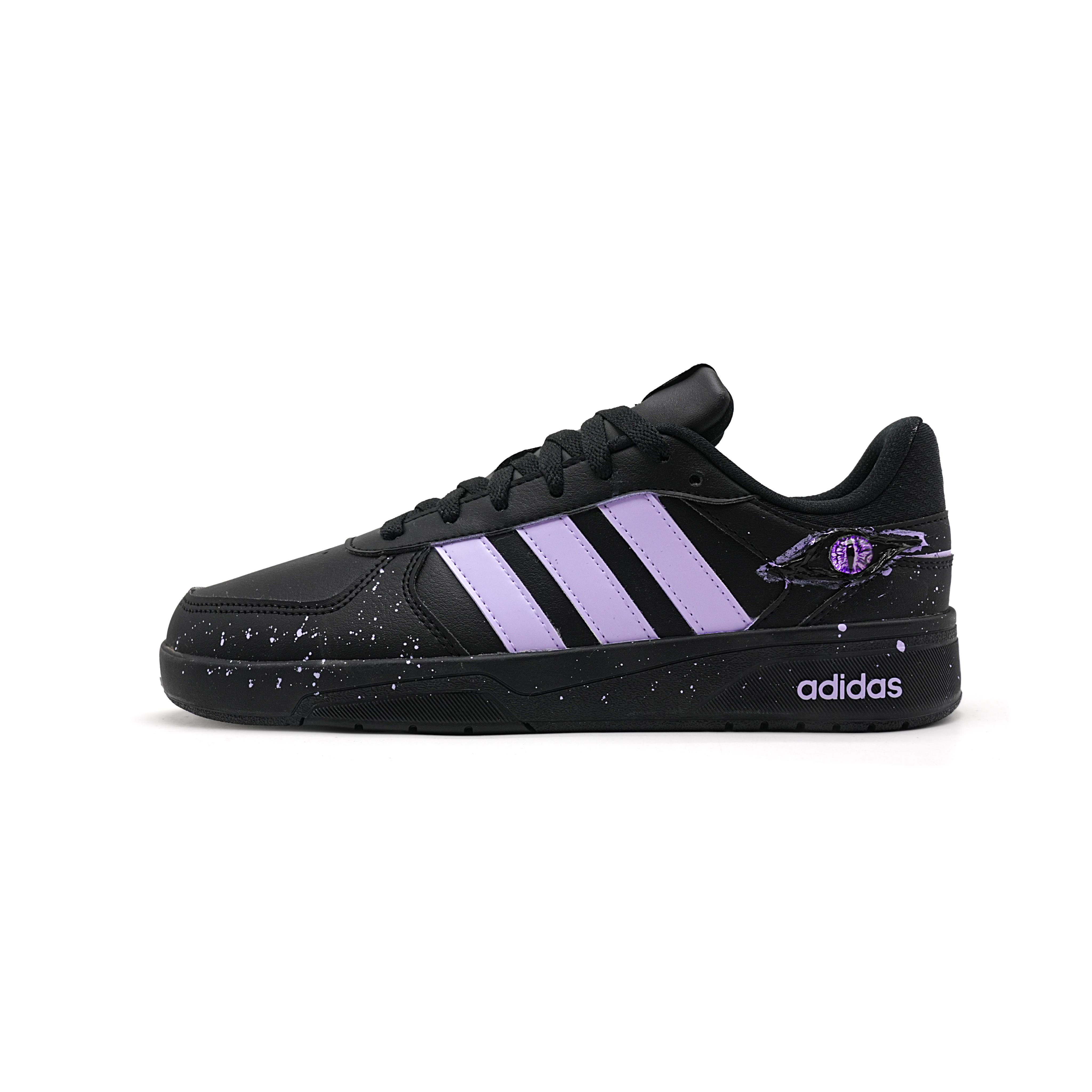 

Adidas Neo Courtbeat Black Glamour Purple Star Thermal Low top Skateboard Shoes Unisex Black Purple JS3012(Team1602-) 39⅓