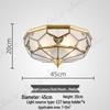 European All-Copper Ceiling Light for Bedroom, Living Room, Foyer, Balcony, or Aisle - Simple, Warm, and Romantic Design
