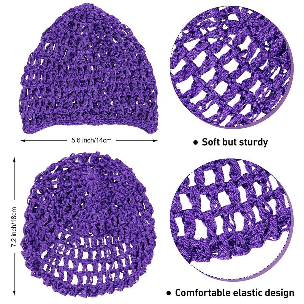 Handmade Crochet Sleep Cap: Solid Color Women's Wig and Hair Protection Net
