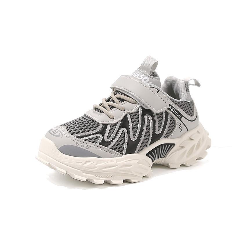 Children's mesh sneakers 2025 autumn new soft-soled non-slip and breathable fashion versatile medium and older children's casual shoes