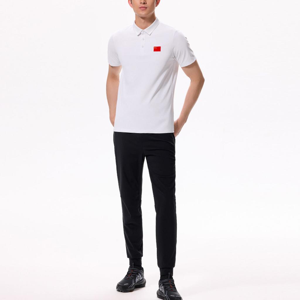 Anta Champion All-Weather Series Solid Color Printed Short Sleeve Polo Shirt Men Polo Shirts White 152330104-4