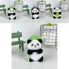 Entzückender Plüsch-Panda-Schlüsselanhänger Niedlicher Cartoon-Tier-Anhänger Weiches Spielzeug mit PP-Baumwollfüllung