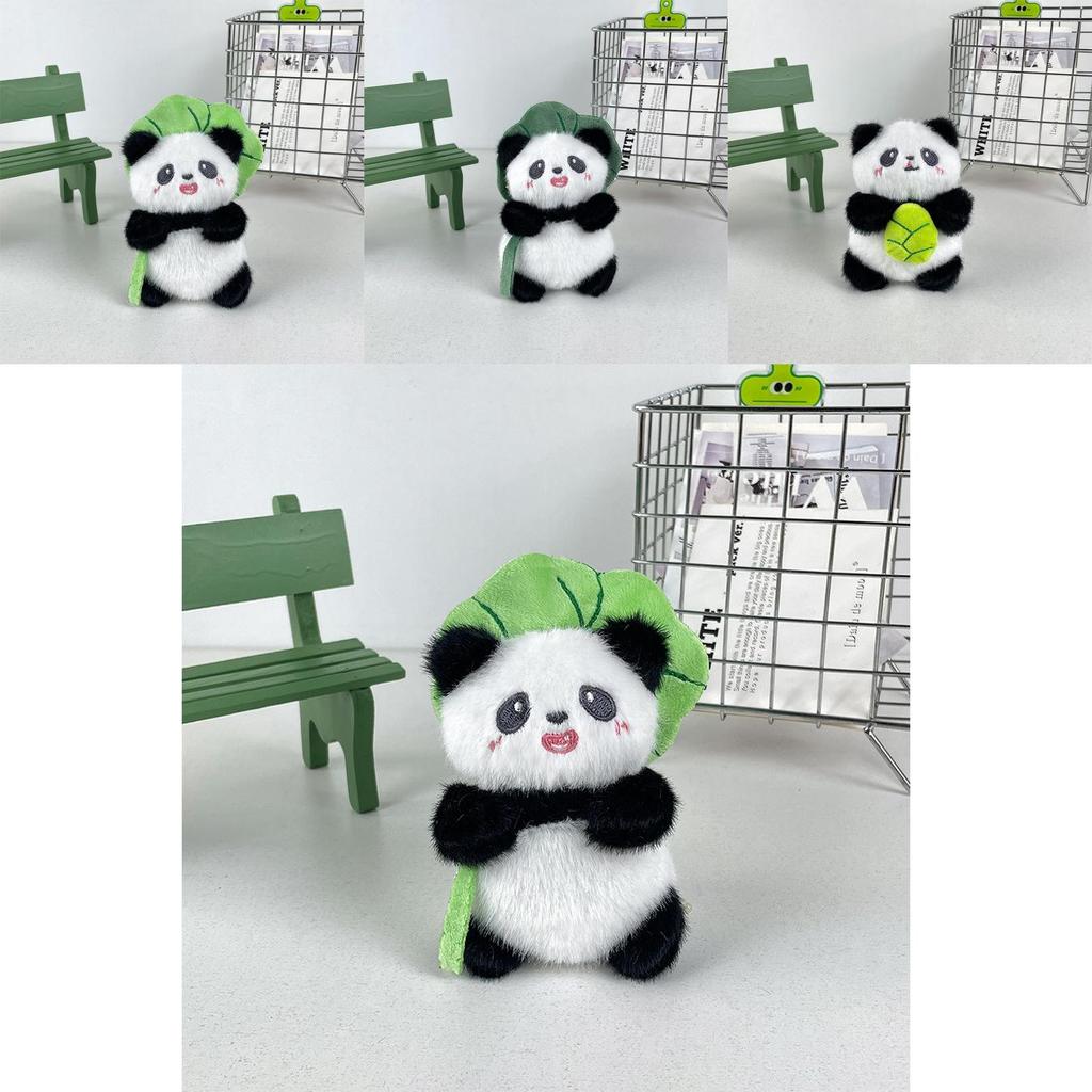 Adorable Plush Panda Keychain Cute Cartoon Animal Pendant Soft Toy With Pp Cotton Filling